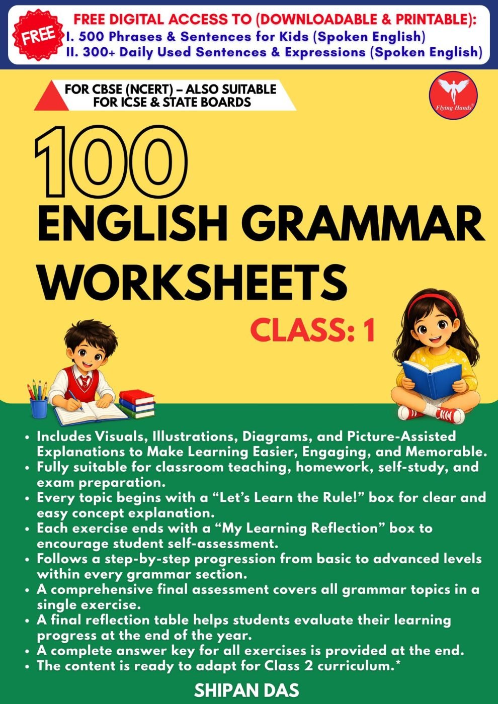 100 English Grammar Worksheets for Class 1