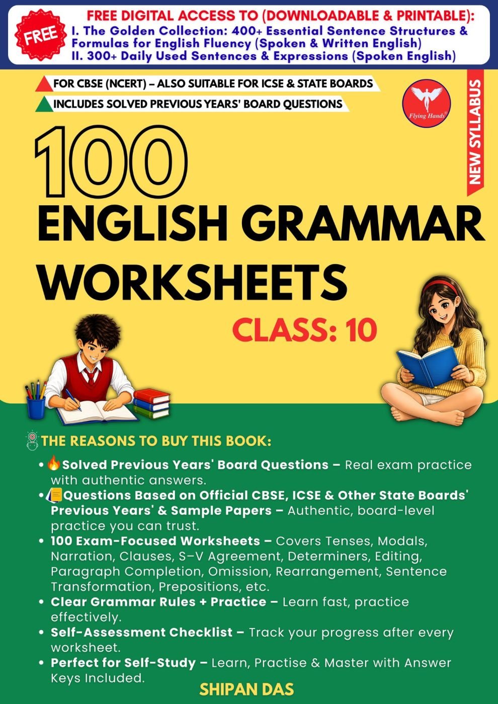 100 English Grammar Worksheets for Class 10